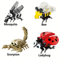 Educational Building Blocks 20pcs - Insect & Marine Animals Models Toy for Kids