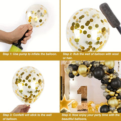 106pcs Golden Balloons Kit for Party Birthday Graduation Anniversary