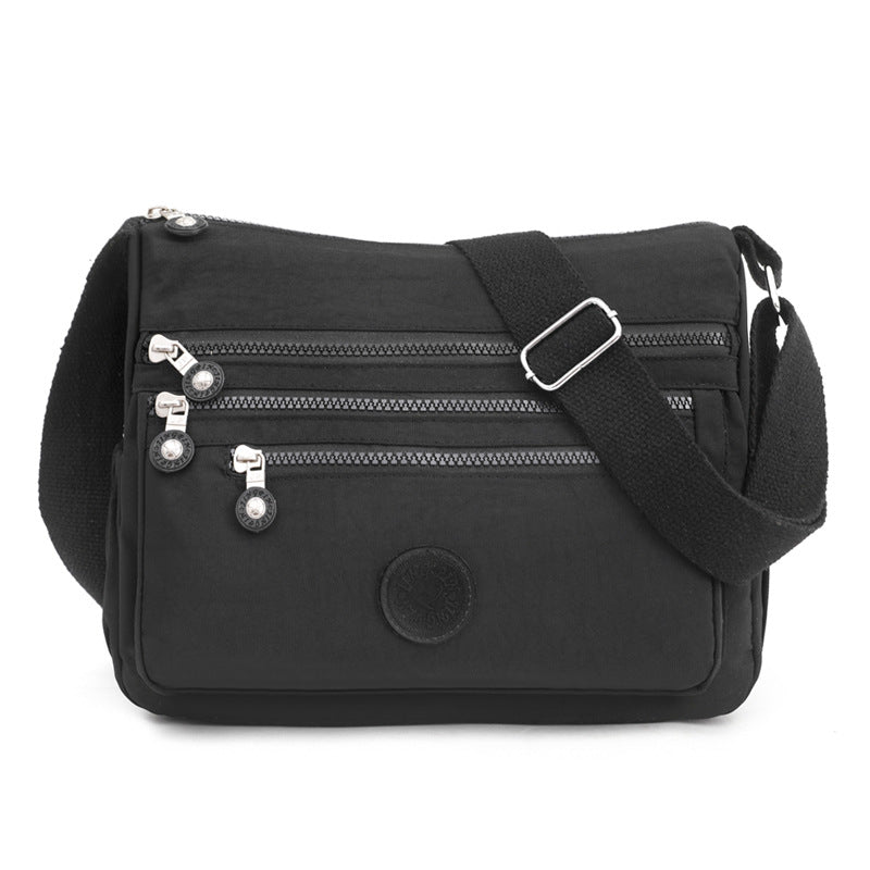 Letter Patch Crossbody Bag Casual Nylon Shoulder Purse