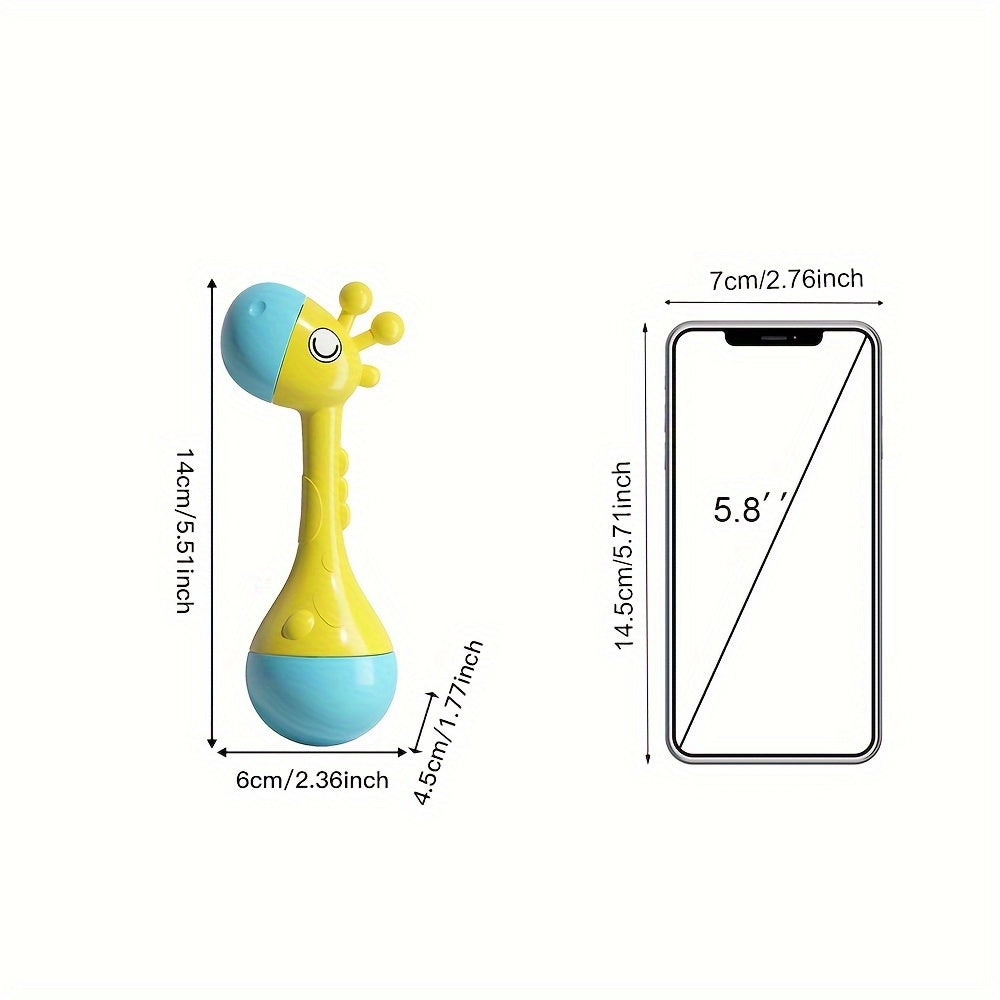 Giraffe Hand Chime Toy ABS Plastic Manual Musical Instrument for Kids