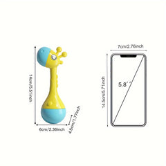 Giraffe Hand Chime Toy ABS Plastic Manual Musical Instrument for Kids