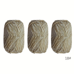 3pcs Soft Chenille Yarn for Knitting Crochet DIY Craft