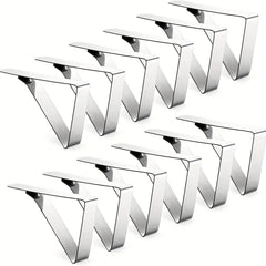 12pcs Tablecloth Clips Stainless Steel Table Cloth Clamps