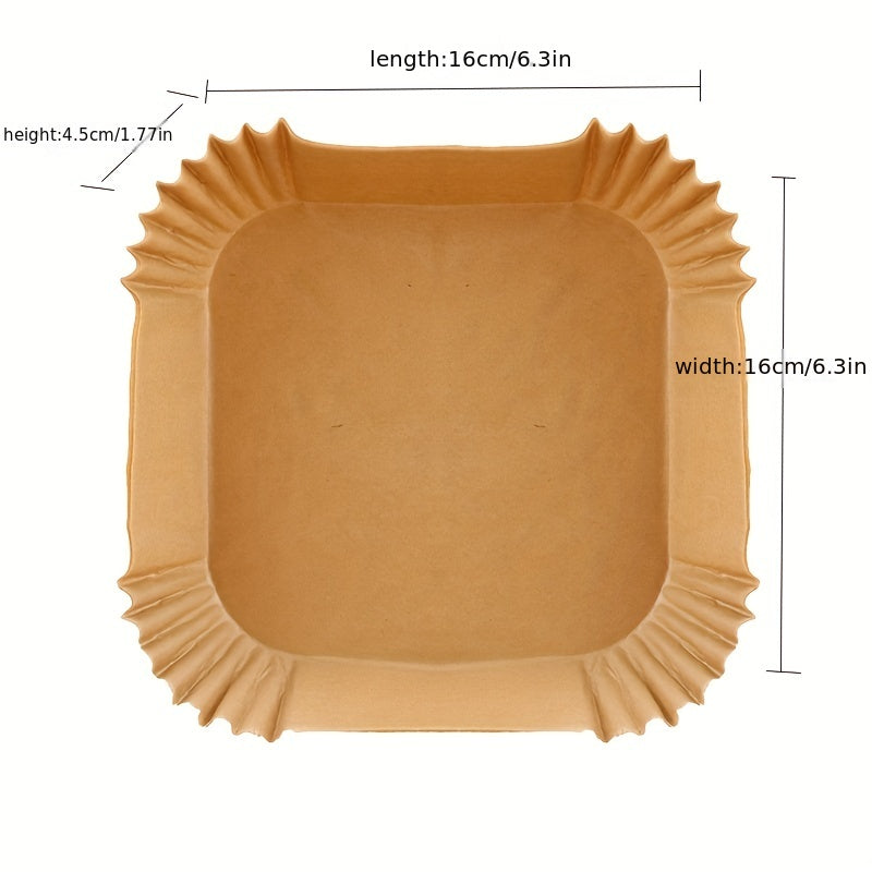 Disposable Air Fryer Liners 16cm Square Paper Liner Pots Basket Baking Trays
