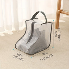 Transparent PVC Mesh Shoe Storage Bag with Zipper for Shoes and Boots