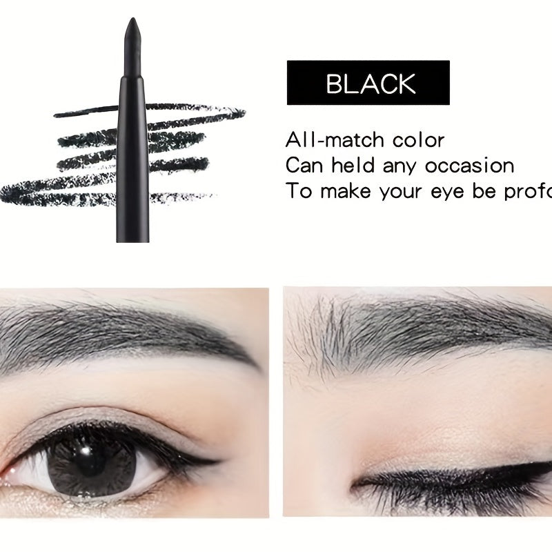 Dual Ended Eyeliner & Eyebrow Pencil Waterproof Smudge Proof Makeup