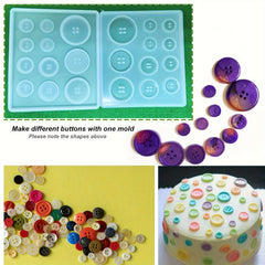 5 Sizes Button Resin Silicone Molds 10 12 15 20 25mm Round Shape Moulds
