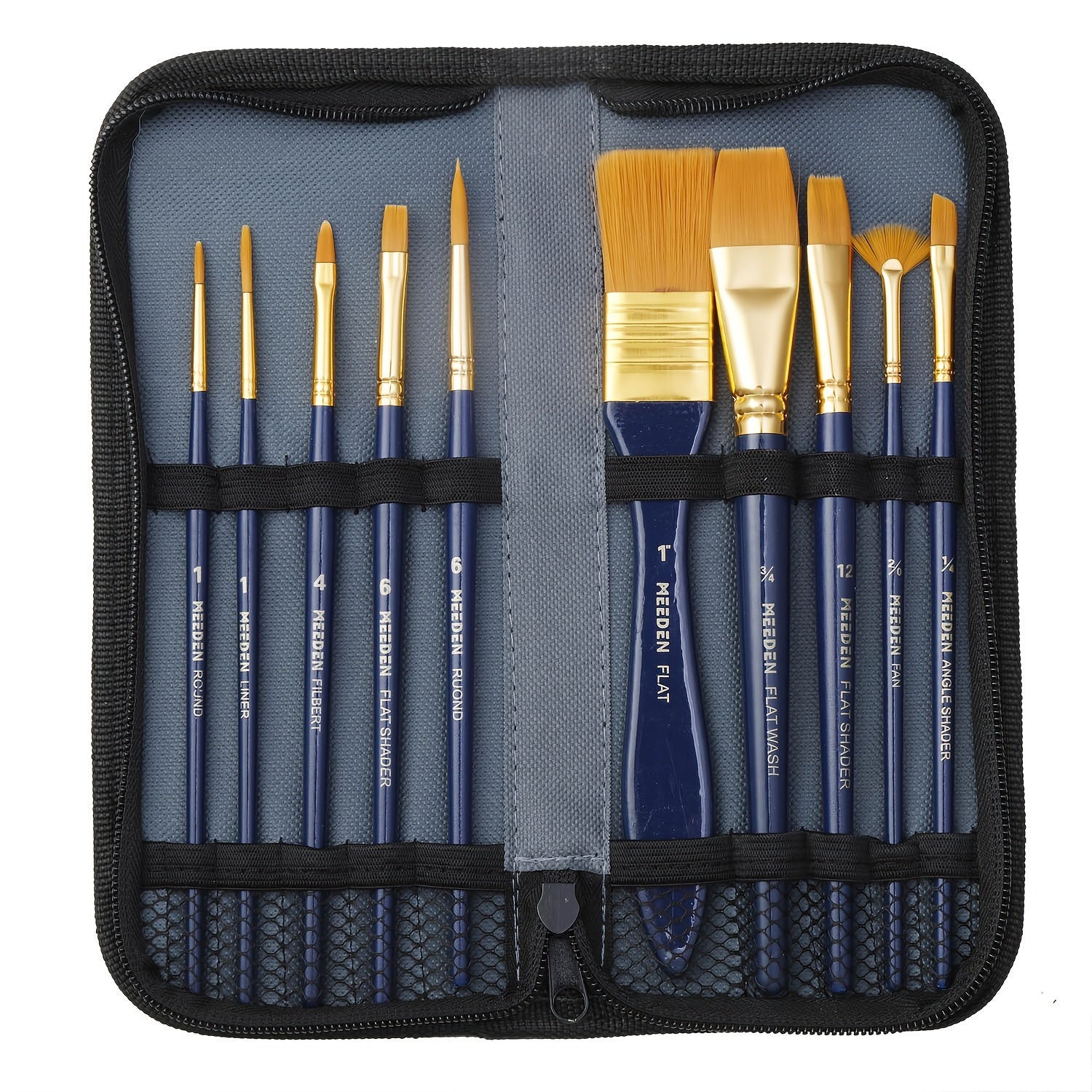 10 Pack Acrylic Brush Set for Artists Beginners Adults