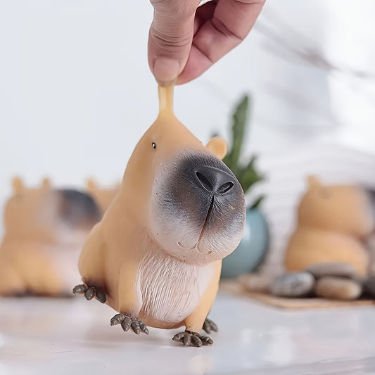 Soft Capybara Rubber Toy Quick Stress Reliever for Adults