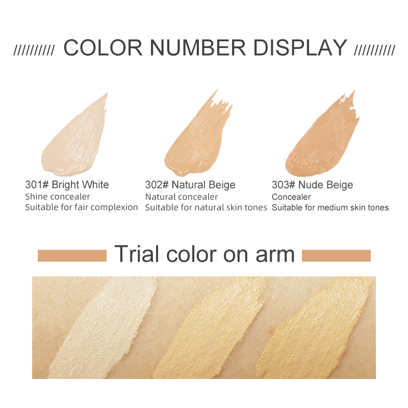 TWOMODE Liquid Concealer Waterproof Long Lasting Flawless Coverage Natural