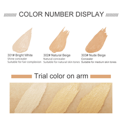 TWOMODE Liquid Concealer Waterproof Long Lasting Flawless Coverage Natural