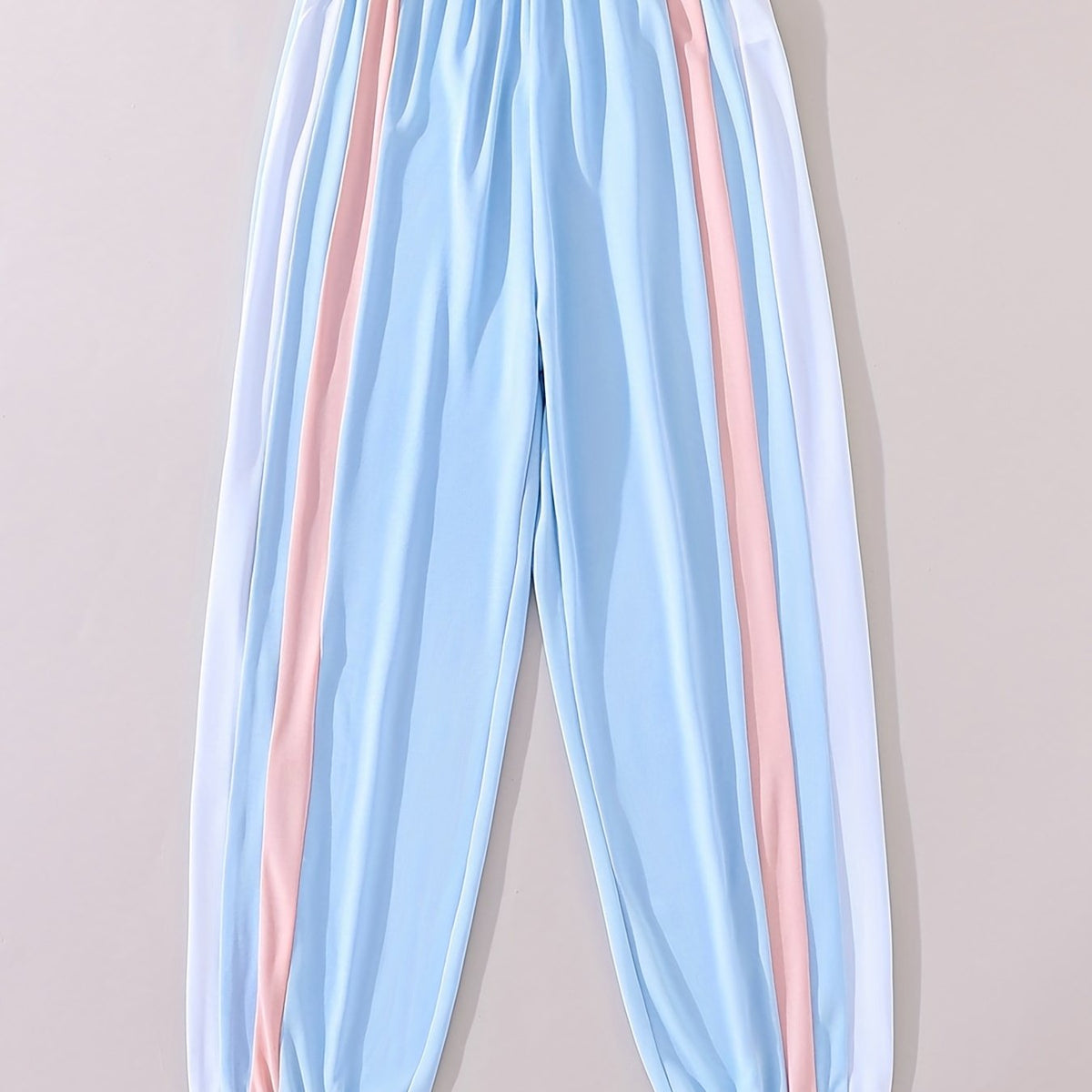 Kid Teen Girls Striped Sports Casual Active Trousers