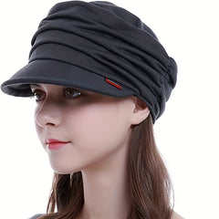 Women's Lightweight Ruched Newsboy Hat Flat Cap