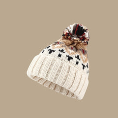 Hairball Knit Winter Beanie Hat Unisex Ear Protection Girls Women Gift