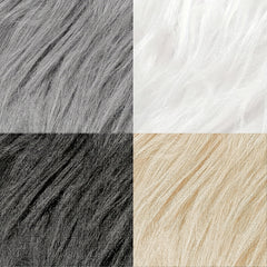 Faux Fur Square Fabric Plush Scarf Patch DIY Fabric 9.8in