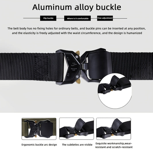 Men's Tactical Belt Quick Release Military Hiking Outdoor