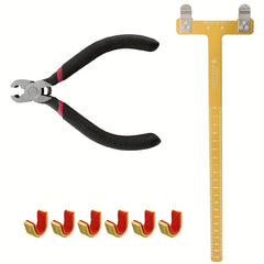 Bow String Nocking Points Set T Square Ruler With Plier And 6 Buckles