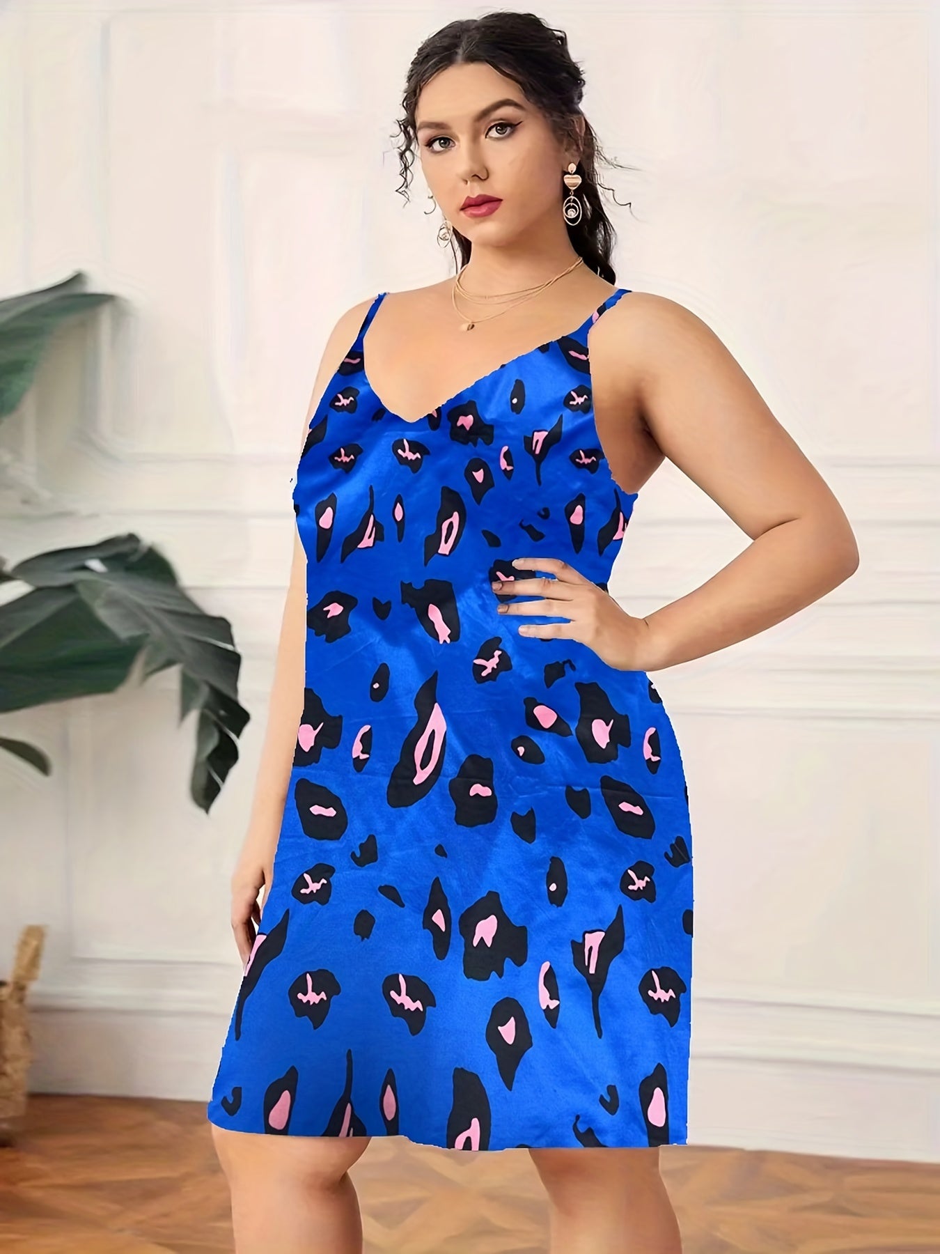  Leopard Print Comfort Cami Nightdress