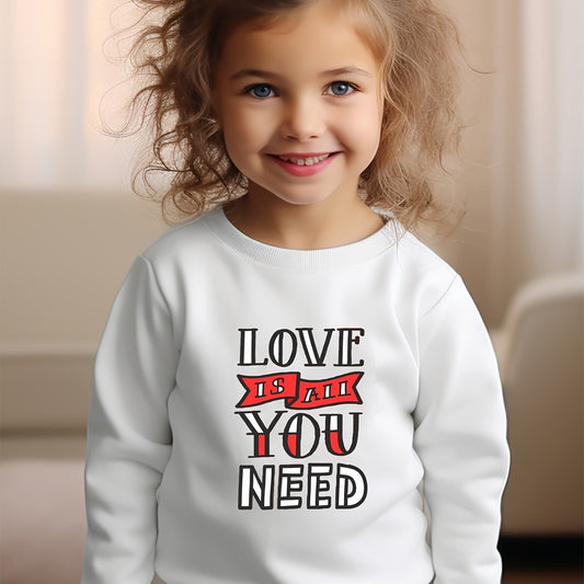 Girls Letters Pattern Crew Neck Sweatshirt For Spring Fall Christmas Gift