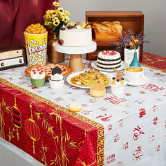 Chinese Year Decoration Tablecloth Happy Year Table Decor