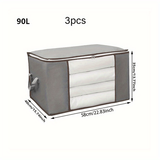 Large Capacity Clear Quilt Storage Bag Non Woven Lightweight Clothes Quilt Bag