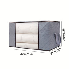 Large Capacity Foldable Storage Bag with Reinforced Handle and Zip