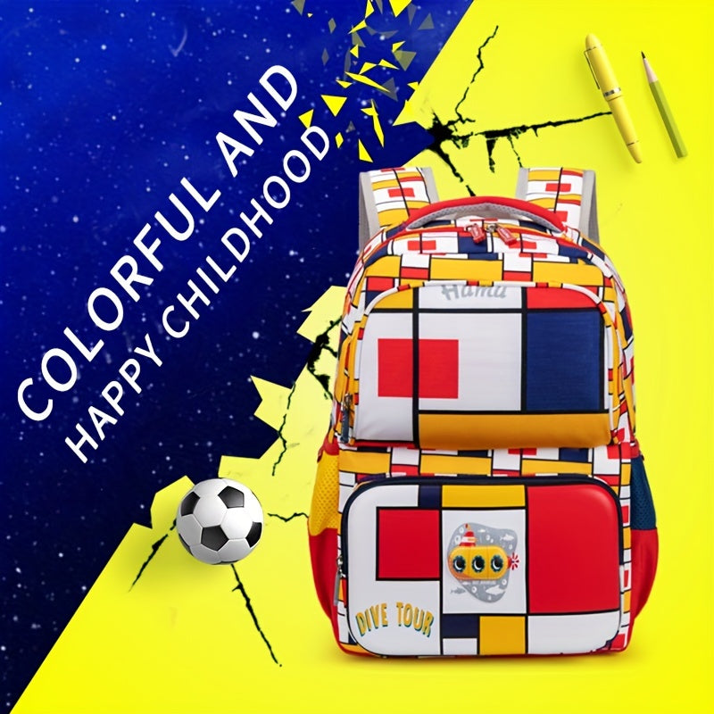 Geometric Pattern Backpack for Kids Ages 3-12