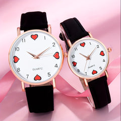 2pcs Heart Romance Couple Digital Quartz Watch Set
