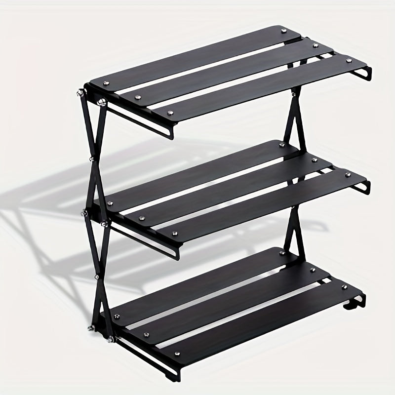 Aluminum Alloy Folding Shelf Outdoor Camping Table Portable Rack