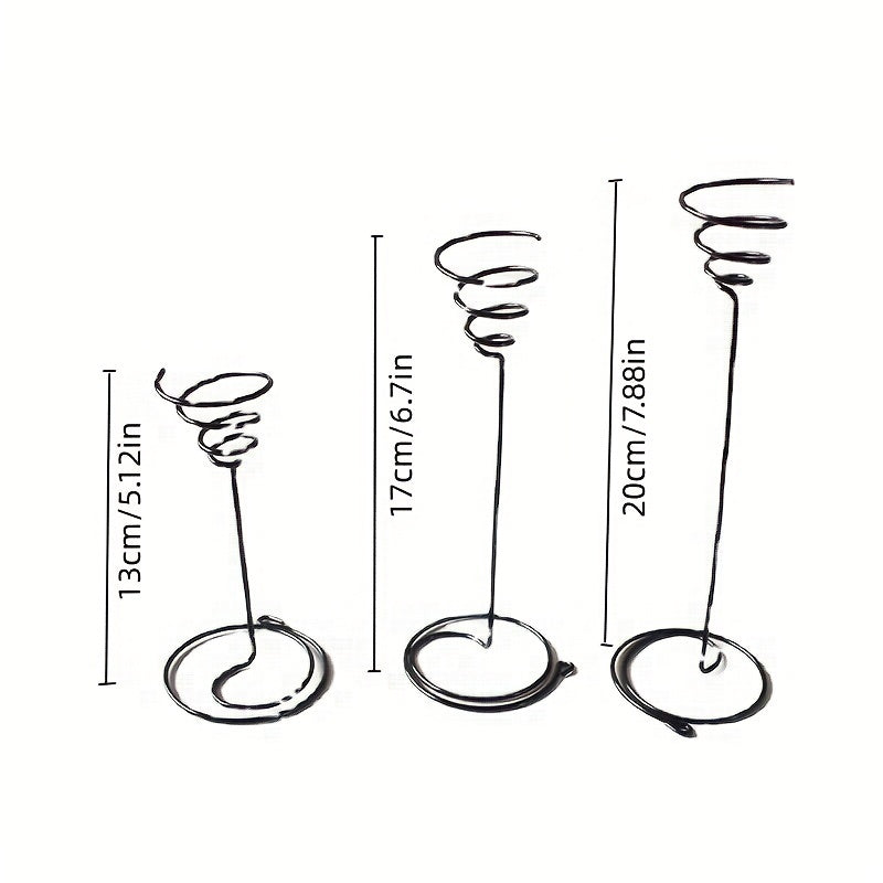 3pcs Tall Spiral Flower Stand Metal Air Plant Holders