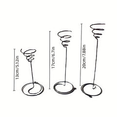 3pcs Tall Spiral Flower Stand Metal Air Plant Holders