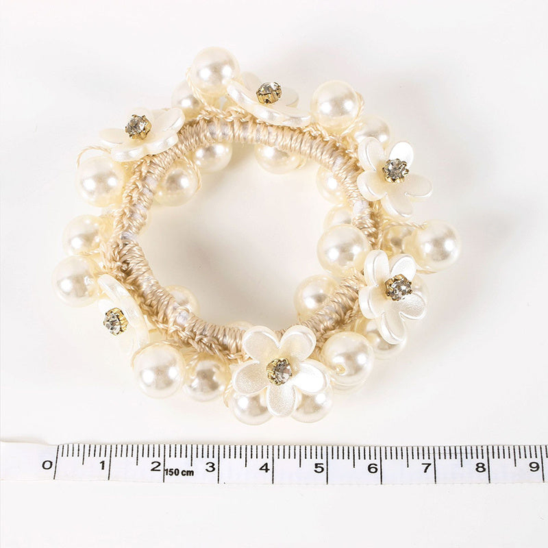 Faux Pearl Style Hair Scrunchie Hairband Unique Boho Wedding Event Gift