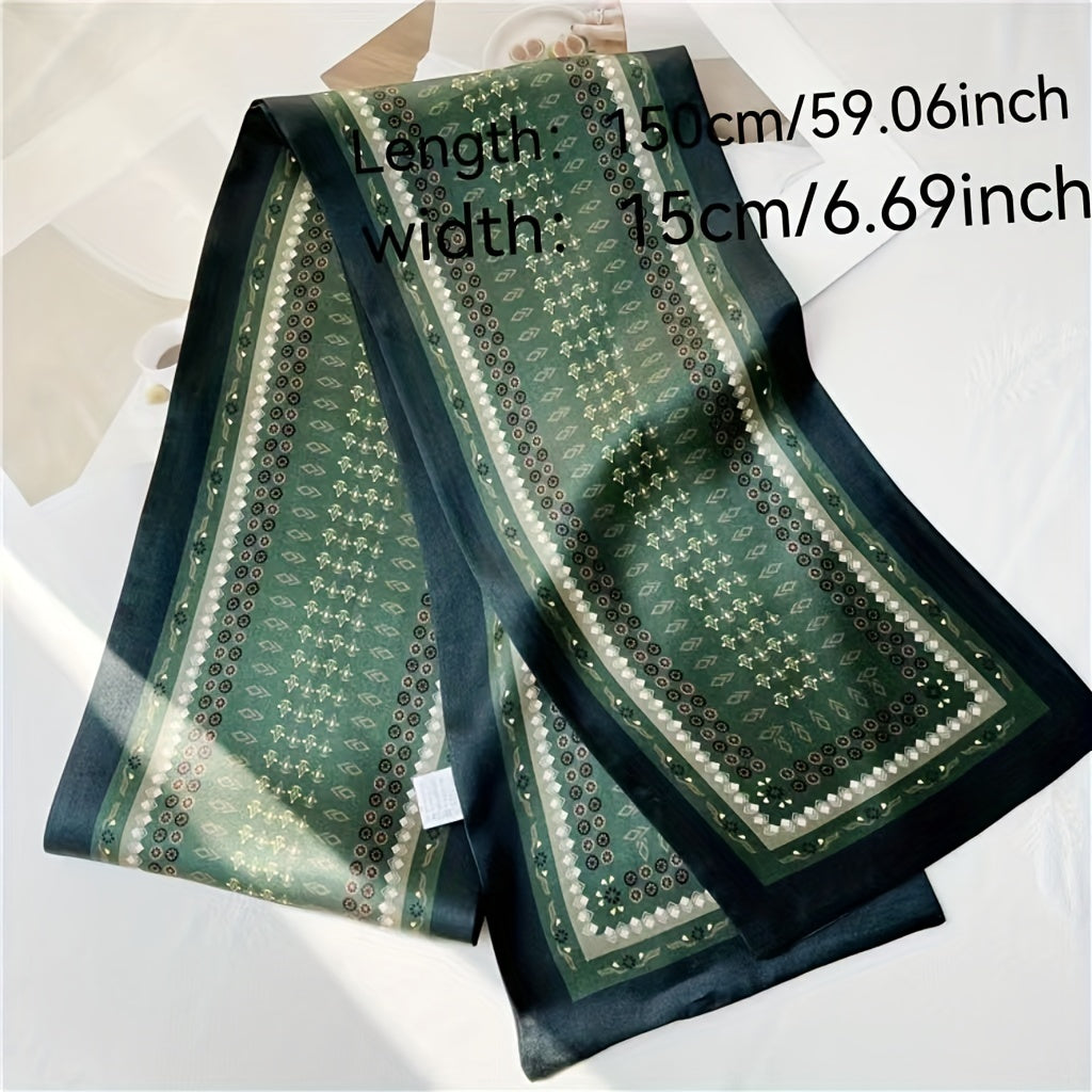 Green Polka Dots Ribbon Neck Scarf