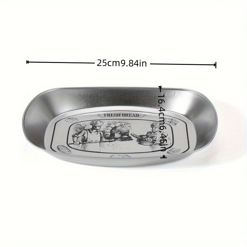 1pc Retro Style Plate Durable Portable Tableware Outdoor Camping