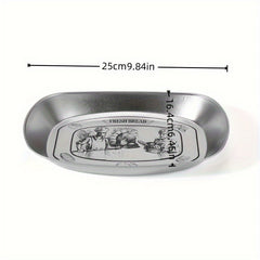 1pc Retro Style Plate Durable Portable Tableware Outdoor Camping