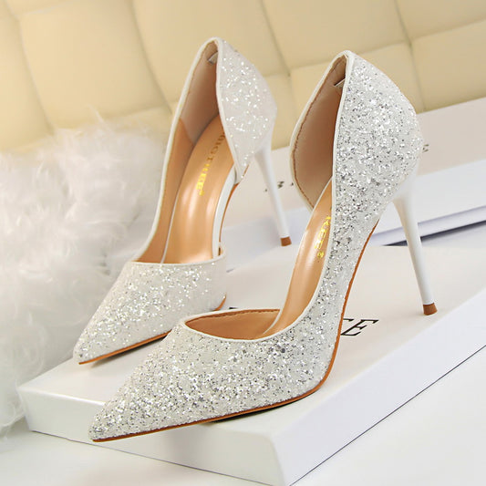 Women's Sparkly Stiletto High Heels Non Slip Shoes