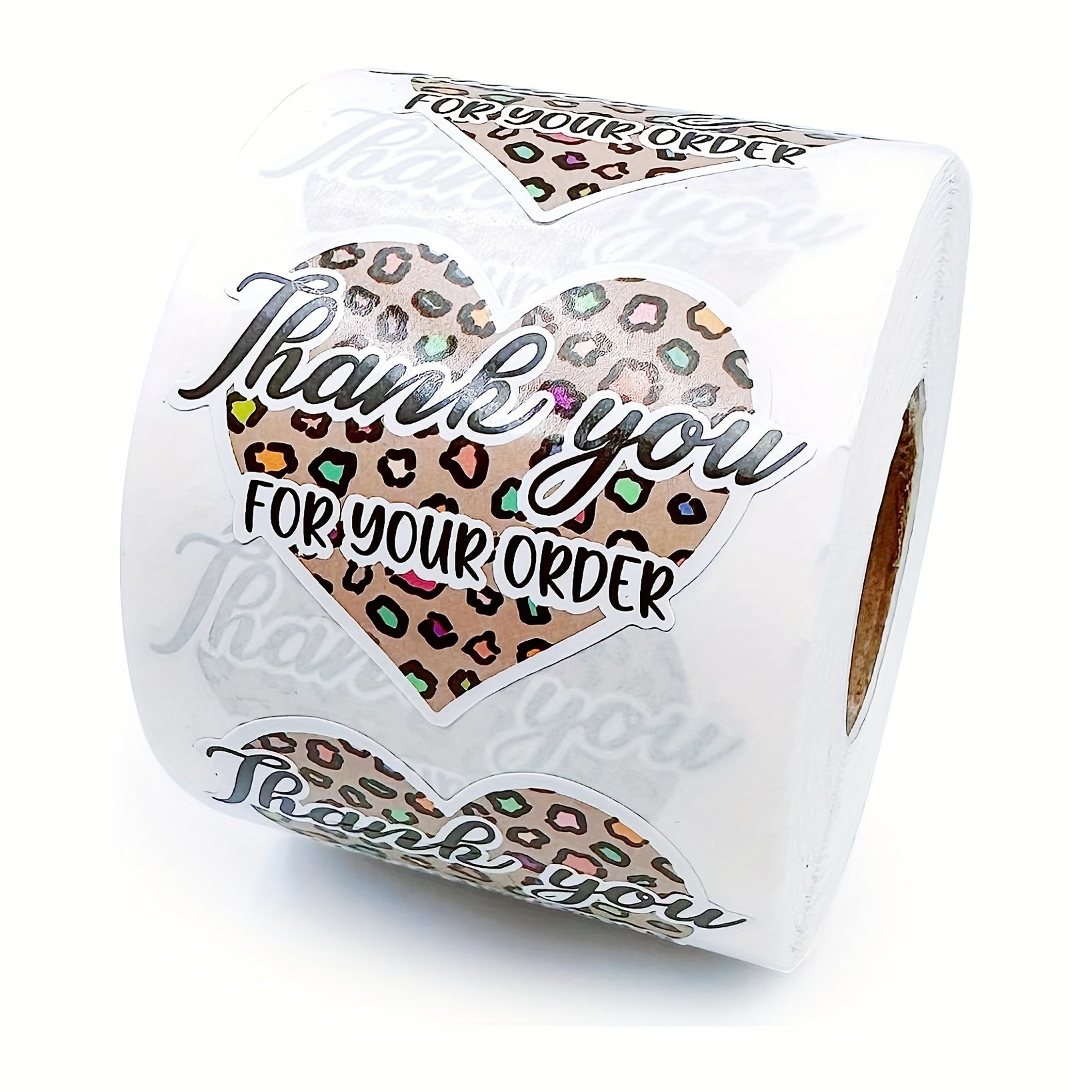 Leopard Print Thank You Sticker 500