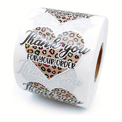 Leopard Print Thank You Sticker 500