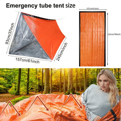 Emergency Survival Tent Windproof Tube Tent Camping Hiking