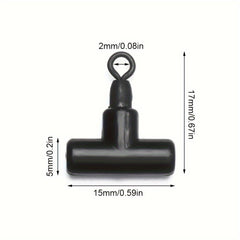 15pcs T Swivel Ring Fishing Connectors Rig Beads Hair Tackle Accessory
