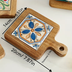 Japanese Style Wooden Coaster Brick Solid Wood Mat