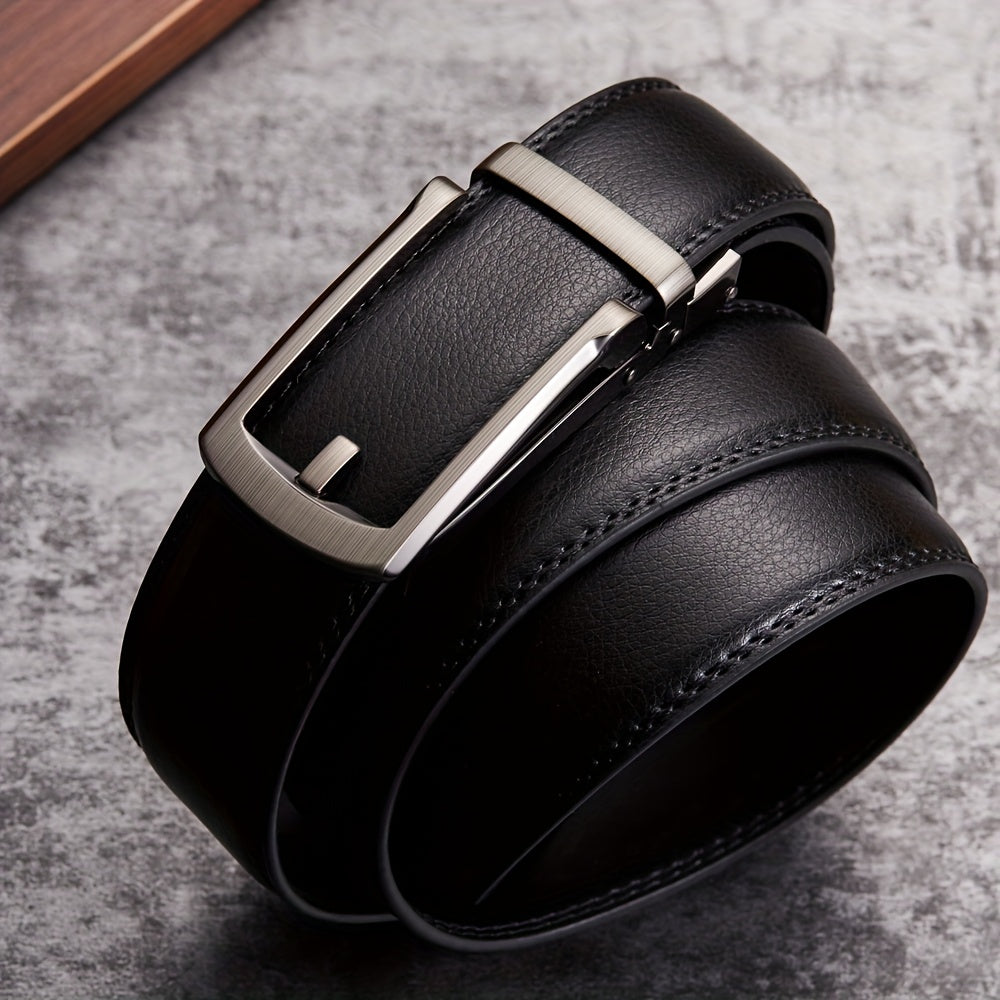 Men's Cowhide Belt w/Automatic Buckle, Formal Business Gift