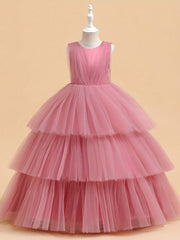 Princess Flower Girl Wedding Dress for Birthday Party