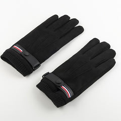 Men's Thickened Velvet Warm Gloves Touch Screen Outdoor Sports Gloves