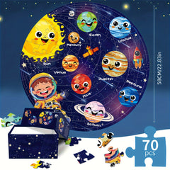 Educational Glow in Dark Solar System Puzzle for Kids Ages 5-8