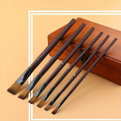 6 Sets Gouache Watercolor Nylon Wool Brushes Acrylic & Paint Brushes