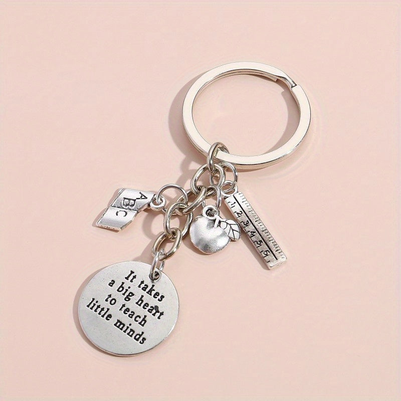 Teacher's Gift Keychain Big Heart To Teach Little Minds Key Ring