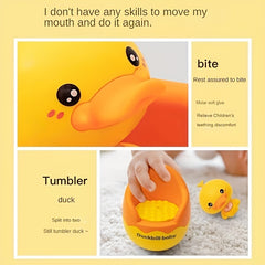 Baby Rattle Tumbler Toys Comfort Bathroom Floating Cartoon Educational