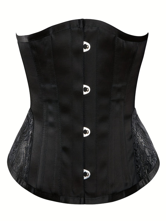  Tummy Control Lace Up Corset Underbust Body Shaper