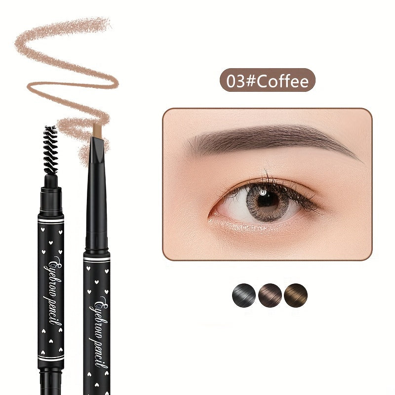 Waterproof Double Headed Eyebrow Pencil Automatic Rotating